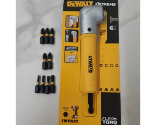 Угловая насадка ударная IMPACT + биты (9 шт.) DEWALT DT71517T