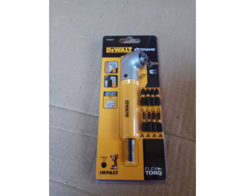 Угловая насадка ударная IMPACT + биты (9 шт.) DEWALT DT71517T