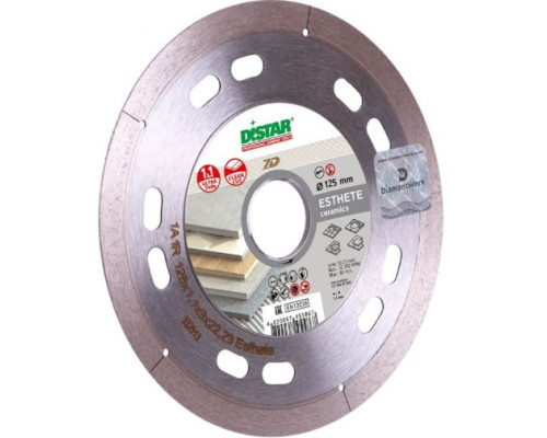 Диск алмазный сплошной по керамике Esthete (125х22.2 мм) для УШМ DiStar 11115421010