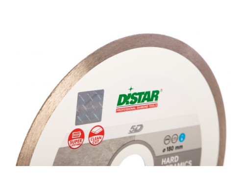 Диск алмазный сплошной по керамике Hard ceramics (180х25.4 мм) DiStar 11120048014