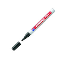 Лаковый маркер Edding пеинт E-751/1 чёрный, 1-2 мм, металлический корпус 87775