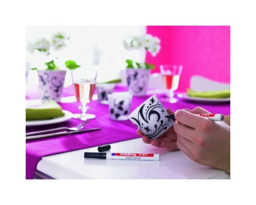 Лаковый маркер Edding пеинт E-751/1 чёрный, 1-2 мм, металлический корпус 87775