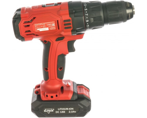 Аккумуляторная дрель-шуруповерт Elitech ДА 18СЛ2 191617