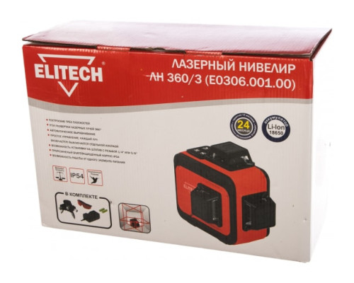 Нивелир Elitech ЛН 360/3 193009 Нивелир Elitech ЛН 360/3 193009
