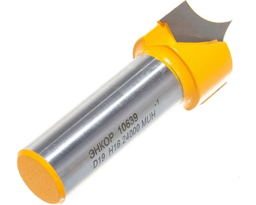 Фреза пазовая фасонная (19х16 мм; R 10 мм; хвостовик 12 мм) по дереву Энкор 10639