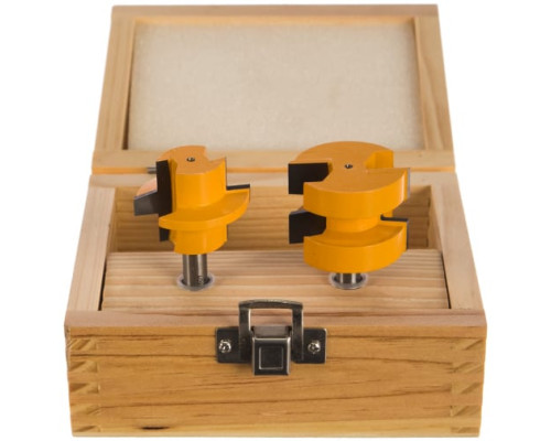 Набор фрез по дереву (2 шт; 38.1х28.6 мм; хвостовик 8 мм) для пазо-шипового соединения Энкор 10600