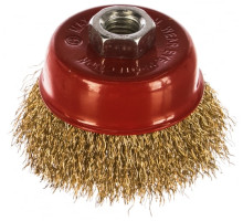 Корщетка-чашка (75 мм; М14; латунированная проволока) FIT IT 39267