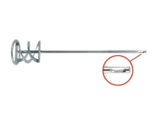 Миксер для строительных смесей оцинкованный (140х600 мм; SDS-PLUS) FIT 4268 Миксер для строительных смесей оцинкованный (140х600 мм; SDS-PLUS) FIT 4268
