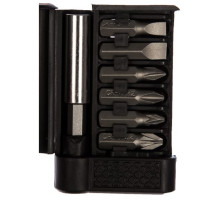 Набор бит (25 мм; 6 шт.) в прямоугольном картридже + адаптер (60 мм) FIT 57660