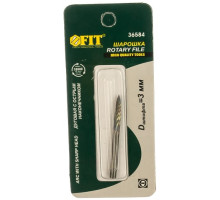 Шарошка карбидная с дугообразным наконечником для прямошлифовальных машин FIT HQ  36584