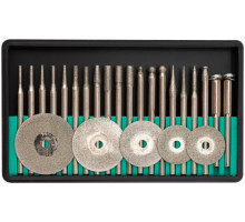 Шарошки и круги отрезные с алмазным напылением 25 шт. FIT 36487