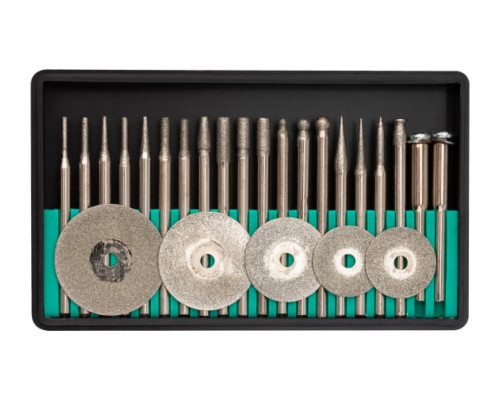 Шарошки и круги отрезные с алмазным напылением 25 шт. FIT 36487