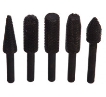 Шарошки металлические для фигурных отверстий, по металлу 5 шт. FIT IT 36475