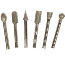 Шарошки с алмазным напылением 6 шт. FIT 36482