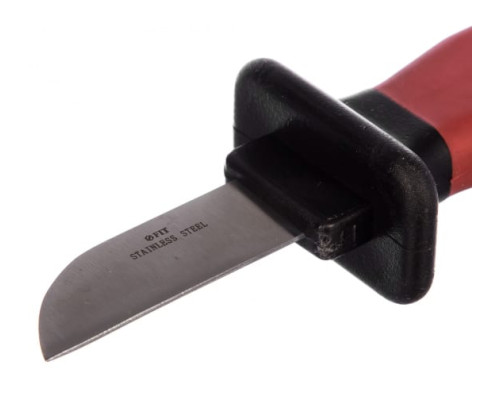 Изолированный нож FIT 1000 В, нерж.сталь, лезвие 50мм, прорезин.ручка 10605