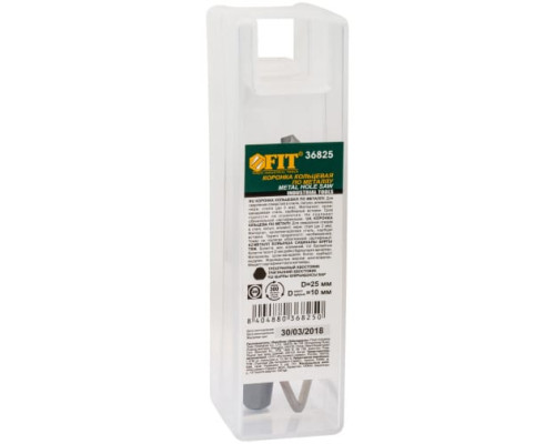 Коронка кольцевая Профи по металлу (25 мм) FIT IT 36825 Коронка кольцевая Профи по металлу (25 мм) FIT IT 36825