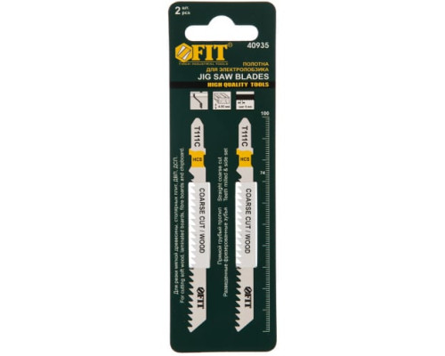 Полотно для электролобзика T111C (2 шт; 100 мм) FIT 40935