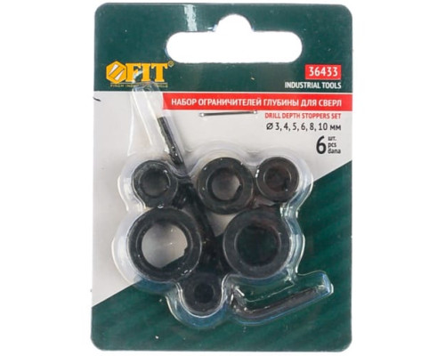 Стопперы для сверел 6 шт. FIT IT 36433