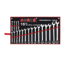 Набор комбинированных ключей 19 предметов 75 градусов от 6 мм до 24 мм FORCE 5192