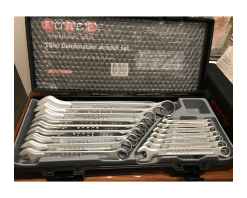 Набор комбинированных ключей FORCE 16 предметов 6-24 мм в кейсе 5161