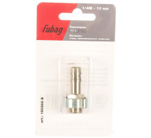 Переходник 1/4"М - елочка (10 мм; обжимное кольцо 10x15 мм; блистер) FUBAG 180265 B