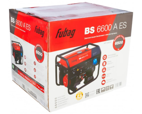 Бензиновая электростанция FUBAG BS 6600 A ES с возможностью подключения блока автоматики Бензиновая электростанция FUBAG BS 6600 A ES с возможностью подключения блока автоматики