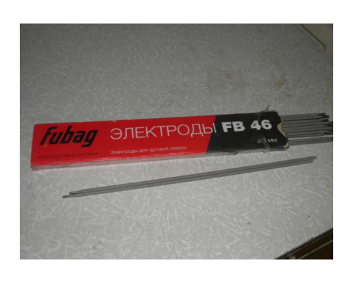 Электрод сварочный с рутилово-целлюлозным покрытием FB 46 (0.9 кг; 3 мм) FUBAG 38856 Электрод сварочный с рутилово-целлюлозным покрытием FB 46 (0.9 кг; 3 мм) FUBAG 38856
