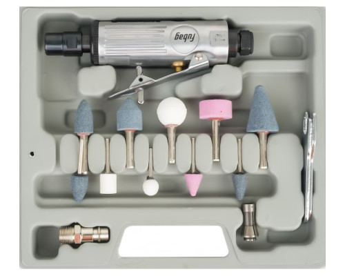 Прямая пневмошлифмашина FUBAG GL25000 + набор оснастки 100101