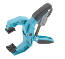 Клещеобразная струбцина, пластиковый корпус, храповый механизм жесткой фиксации, 1-1/2"/38 мм GROSS 20801