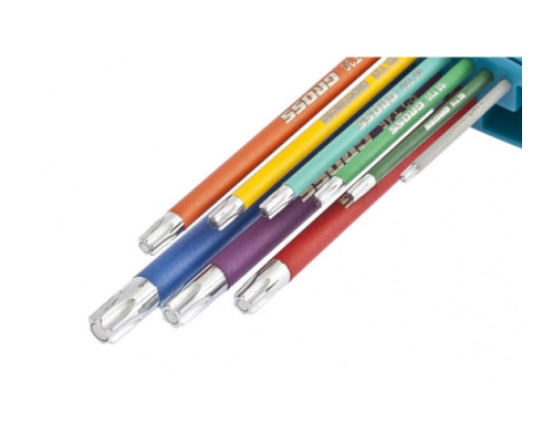 Набор экстра-длинных имбусовых ключей с магнитом TORX-TT GROSS 9 шт. 16402 Набор экстра-длинных имбусовых ключей с магнитом TORX-TT GROSS 9 шт. 16402