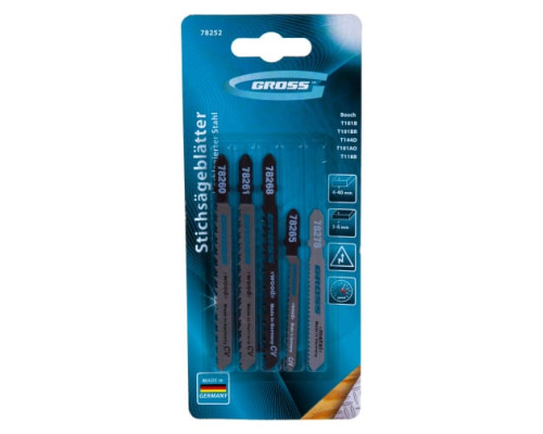 Набор полотен для электролобзика универсальный, 5 шт. GROSS 78252