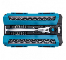 Набор торцевых головок, трещотка 120 зубьев, 36 предметов GROSS 14144