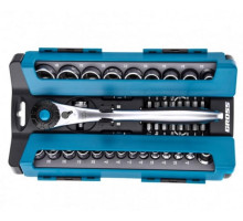 Набор торцевых головок, трещотка 120 зубьев, 41 предмет GROSS 14143