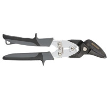 Ножницы по металлу, усиленные, 255 мм, прямой и левый рез, сталь СrMo, двухкомпонентные рукоятки GROSS PIRANHA 78349