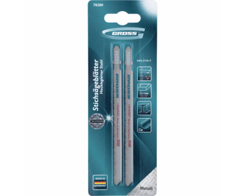 Полотна для электролобзика по металлу (2 шт.) GROSS 78280