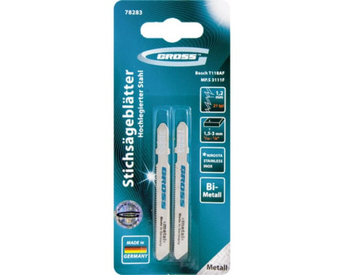 Полотна для электролобзика 2 шт.(3111F - T118AF) GROSS 78283