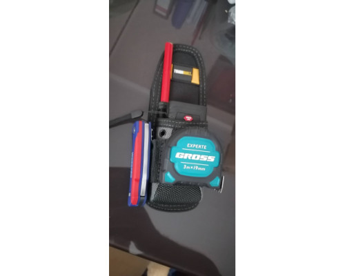 Рулетка GROSS Experte, 3 м x 19 мм, двухкомпонентный корпус, магнит, двухсторонняя разметка, нейлон 32574