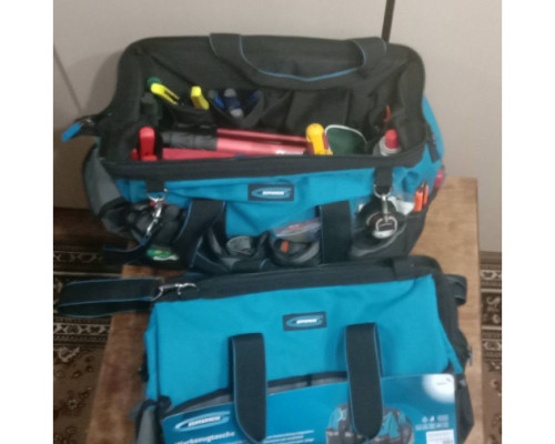 Сумка для инструмента GROSS Handwerker, 42 кармана, пластик, дно, наплечный ремень 90273
