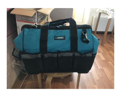 Сумка для инструмента GROSS Handwerker, 42 кармана, пластик, дно, наплечный ремень 90273