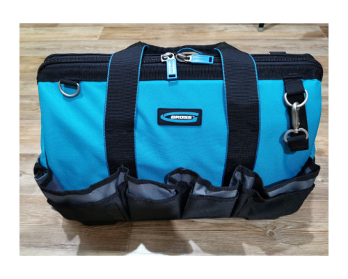 Сумка для инструмента GROSS Handwerker, 42 кармана, пластик, дно, наплечный ремень 90273