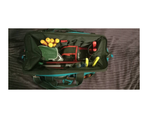 Сумка для инструмента GROSS Handwerker, 42 кармана, пластик, дно, наплечный ремень 90273
