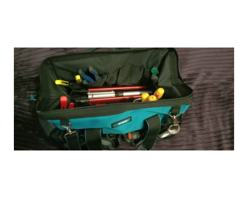 Сумка для инструмента GROSS Handwerker, 42 кармана, пластик, дно, наплечный ремень 90273