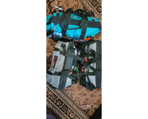 Сумка для инструмента GROSS Handwerker, 42 кармана, пластик, дно, наплечный ремень 90273