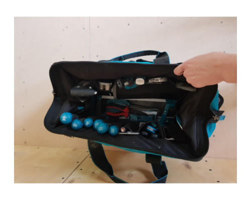 Сумка для инструмента GROSS Handwerker, 42 кармана, пластик, дно, наплечный ремень 90273