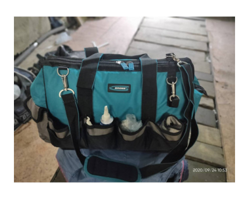 Сумка для инструмента GROSS Handwerker, 42 кармана, пластик, дно, наплечный ремень 90273