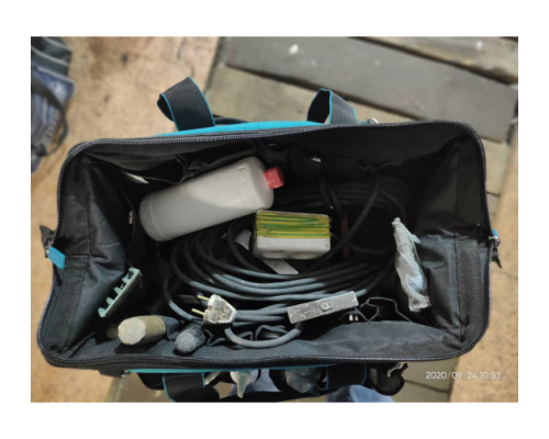 Сумка для инструмента GROSS Handwerker, 42 кармана, пластик, дно, наплечный ремень 90273