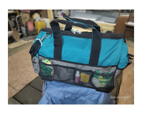 Сумка для инструмента GROSS Handwerker, 42 кармана, пластик, дно, наплечный ремень 90273