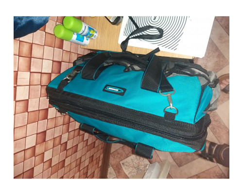 Сумка для инструмента GROSS Handwerker, 42 кармана, пластик, дно, наплечный ремень 90273