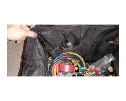 Сумка для инструмента GROSS Handwerker, 42 кармана, пластик, дно, наплечный ремень 90273