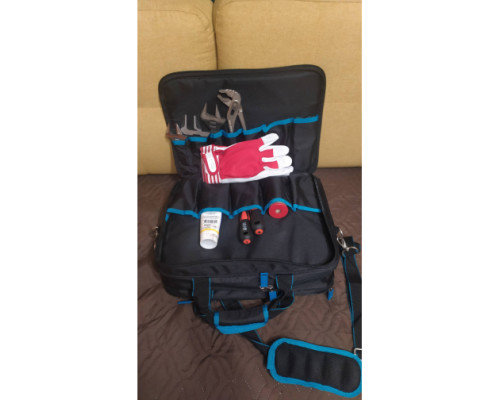 Сумка для инструмента GROSS  Meister, 31 карман, отсек для ноутбука, наплечный ремень 90271